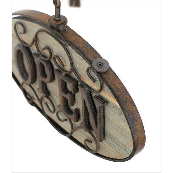 ギフ_包装 サインプレート おしゃれ オープン クローズ Open Closed 吊り下げ プレート アイアン 壁飾り シャビーな吊り下げサイン  Babylonrooftop.com.au