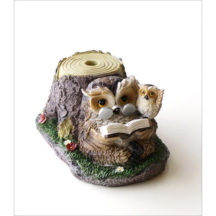 フクロウ ふくろう 置物 置き物 オーナメント オブジェ おしゃれ