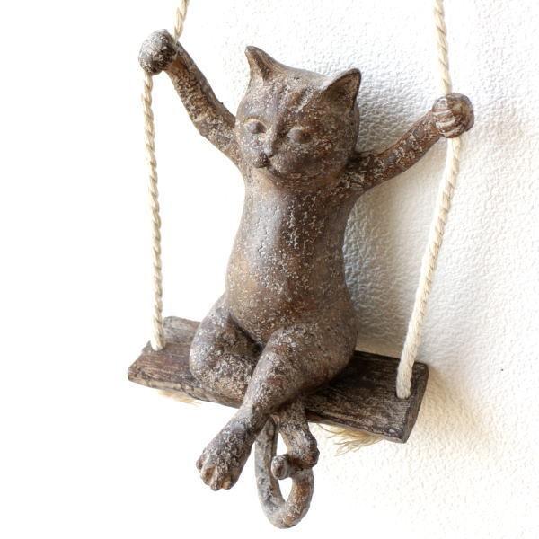 オブジェ おしゃれ 壁掛け ねこ かわいい ウォールデコ 吊り下げ