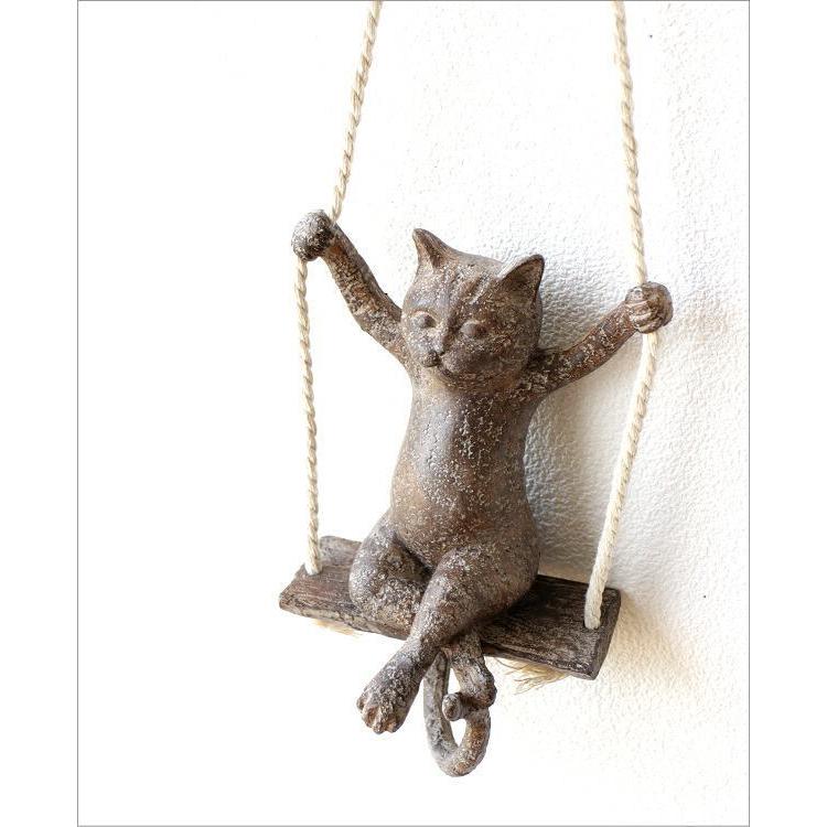 オブジェ おしゃれ 壁掛け ねこ かわいい ウォールデコ 吊り下げ