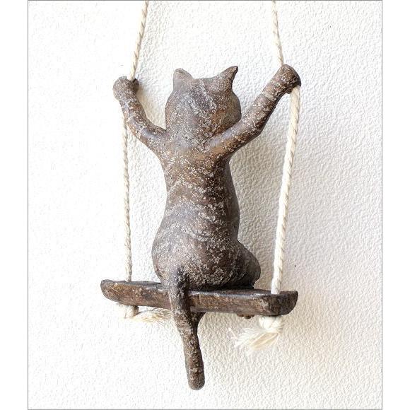オブジェ おしゃれ 壁掛け ねこ かわいい ウォールデコ 吊り下げ