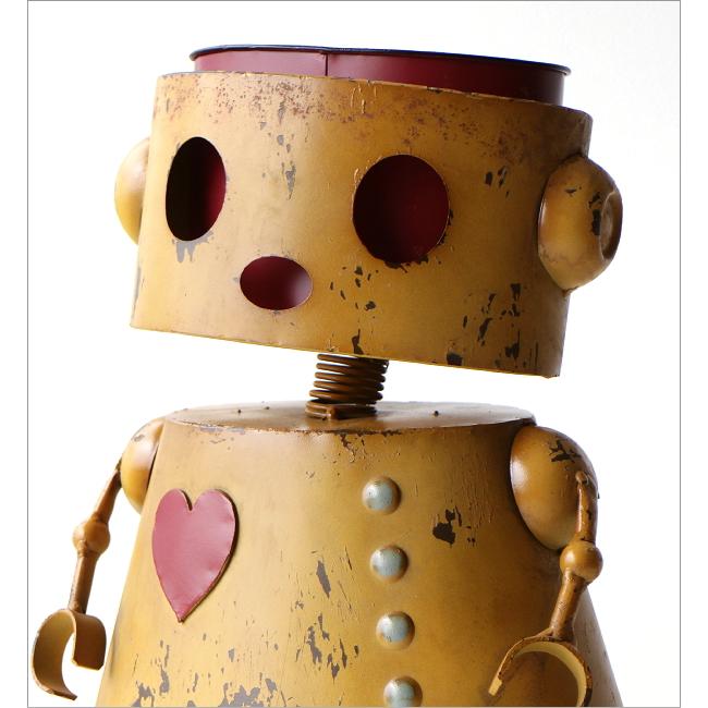植木鉢 かわいい ブリキ ロボット 鉢 5号 おしゃれ オブジェ 置物