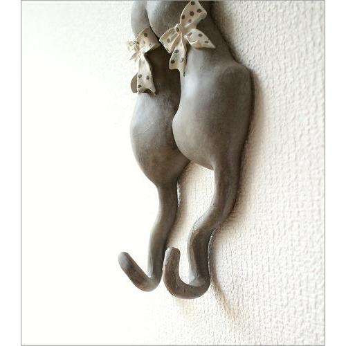 壁掛けフック ウォールフック 猫雑貨 ネコ ねこ 壁掛け キーフック