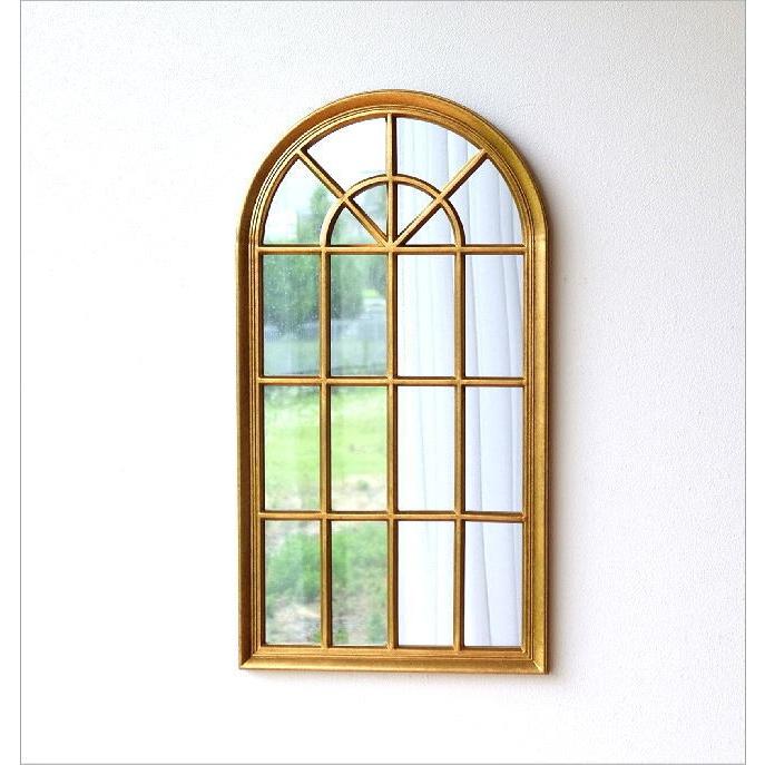 鏡 壁掛けミラー 壁飾り おしゃれ アンティークゴールド ウォール