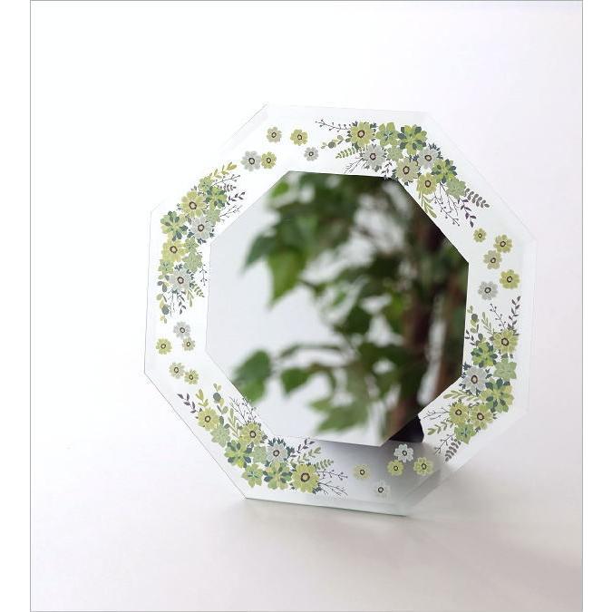 鏡 八角ミラー 壁掛け おしゃれ 卓上 壁掛けミラー ウォールミラー