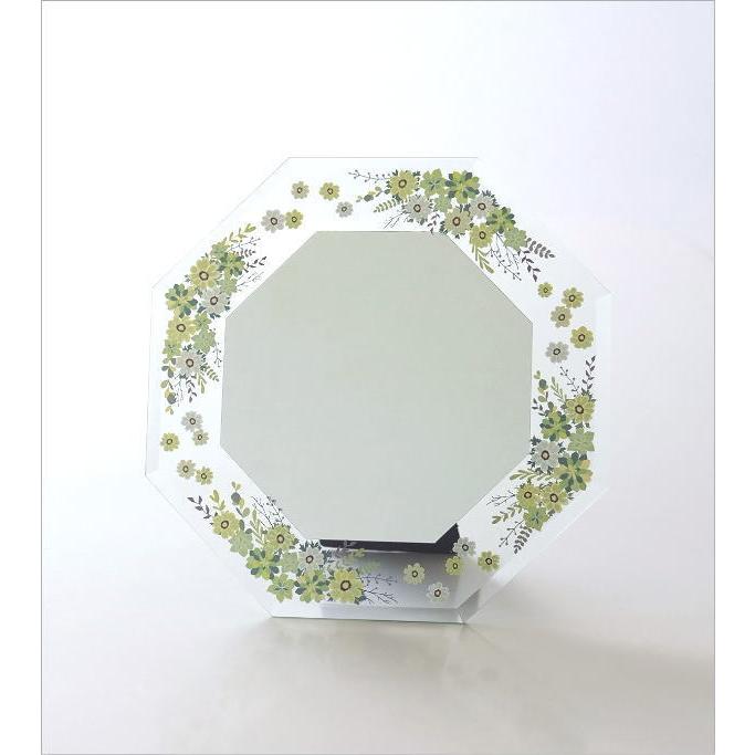 鏡 八角ミラー 壁掛け おしゃれ 卓上 壁掛けミラー ウォールミラー