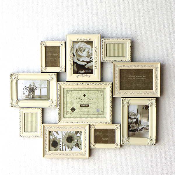 フォトフレーム 壁掛け 壁掛 おしゃれ アンティーク 複数 多面 かわいい ヨーロピアン 北欧 クラシック 壁飾り 壁飾 ファミリーフォトフレーム10ウィンドー Uwr9109 ギギリビング 通販 Yahoo ショッピング