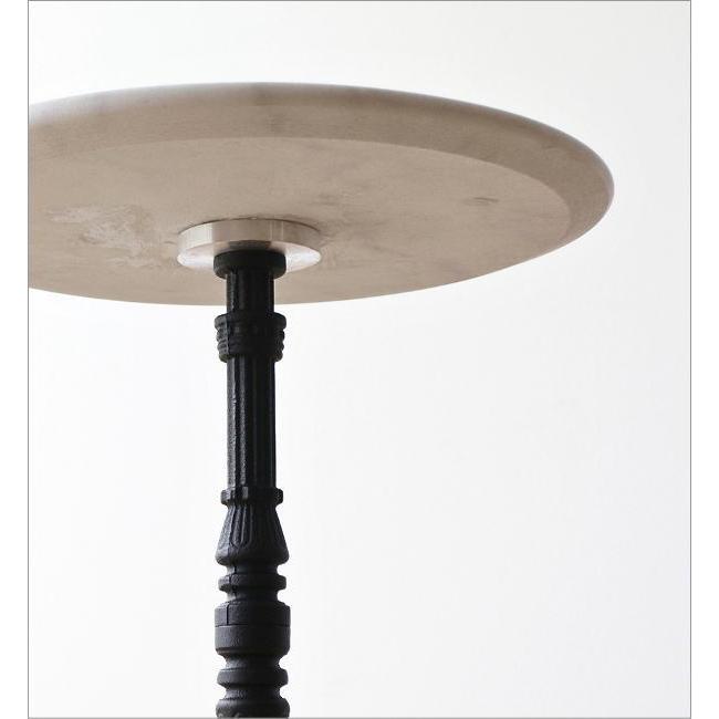 カフェテーブル 大理石 丸 1本脚 高さ60cm コンパクト コーヒー