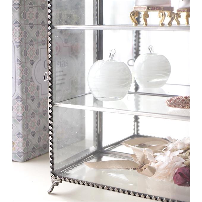 ガラスケース 真鍮 ショーケース 3段 アンティーク コレクションケース