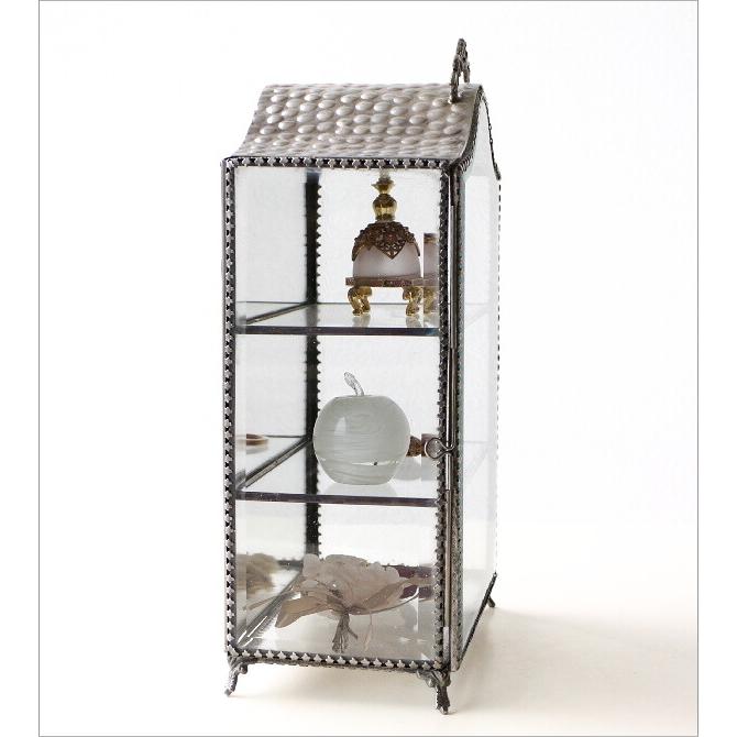 アンティーク　銅枠　八角　ガラスケース　宝石入　ディスプレイケース　CR7319 アンティーク 銅枠 八角 ガラスケース 宝石入 ディスプレイケース CR7319