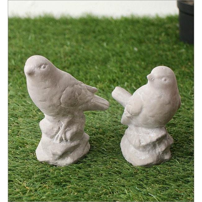 バード 鳥 置物 オブジェ おしゃれ かわいい ガーデン セメント 庭