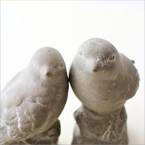 バード 鳥 置物 オブジェ おしゃれ かわいい ガーデン セメント 庭