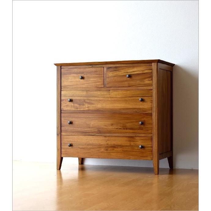 チェスト 木製 おしゃれ リビングチェスト 4段 天然木 無垢 収納家具