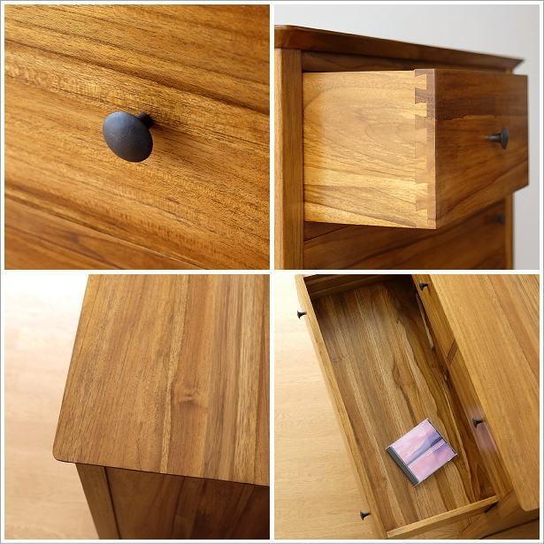 チェスト 木製 おしゃれ リビングチェスト 4段 天然木 無垢 収納家具