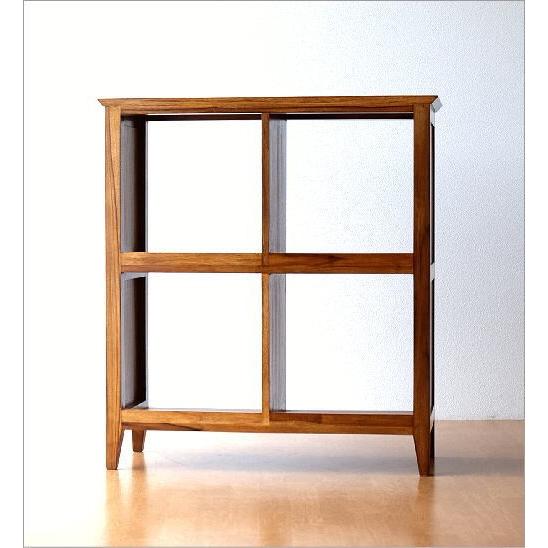 オープンラック 木製 収納棚 本棚 無垢 シェルフ 飾り棚 ギギリビング 本棚 無垢 チーク材 オープンシェルフ 天然木 木製 オープンラック