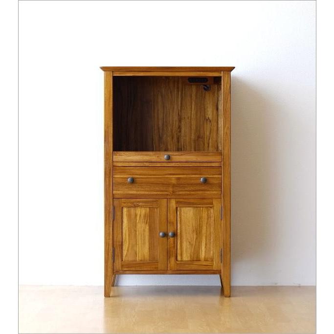 レンジ台 幅60 木製 おしゃれ スライド棚 レンジボード レンジラック