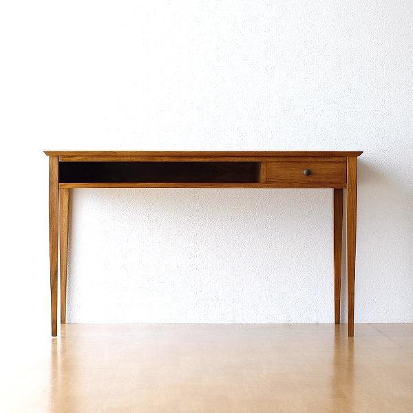 机 シンプル デスク 幅1 パソコンデスク 木製 チーク 無垢 天然木 シンプル おしゃれ デスク 机