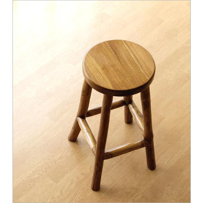 スツール 木製 丸椅子 おしゃれ 無垢 天然木 ハイスツール カウンター