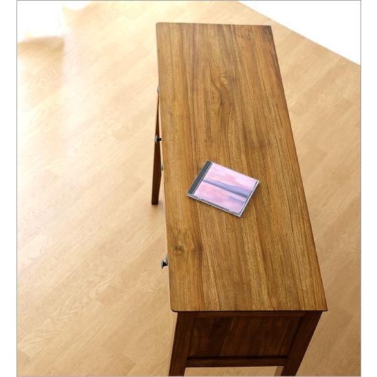 コンソールテーブル 玄関 木製 無垢 キャビネット 収納 引き出し