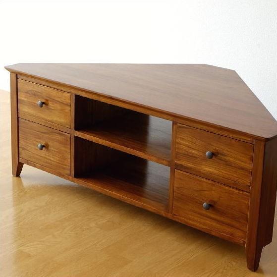 ギギリビング コーナーテレビ台 テレビボード チーク材 無垢材 木製 マボガニー ギギリビング コーナーテレビ台 テレビボード チーク材 無垢材 木製