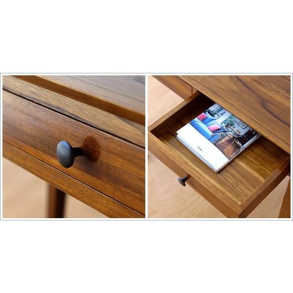 チーク デスク 机 無垢材 天然木 木製 シンプル コンパクト おしゃれ