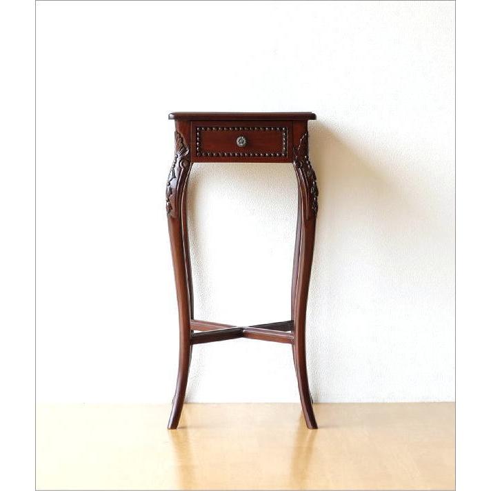 コンソールテーブル スリム 玄関 アンティーク 猫脚 引き出し おしゃれ