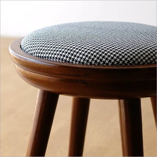 スツール 木製 丸椅子 おしゃれ クッション 玄関 キッチン 北欧