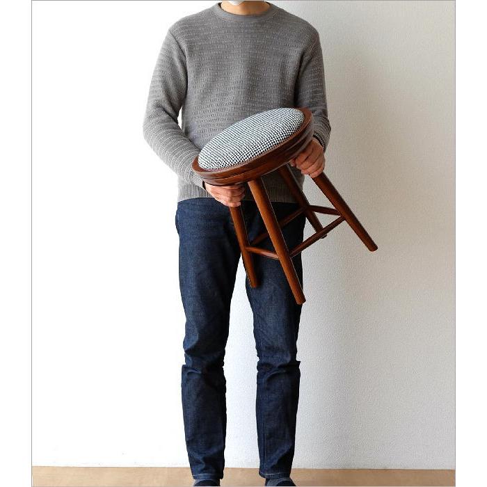 スツール 木製 丸椅子 おしゃれ クッション 玄関 キッチン 北欧