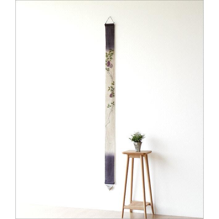 タペストリー おしゃれ 和風 和モダン 麻 縦長 細タペストリー あけび Wlj9260 ギギリビング 通販 Yahoo ショッピング