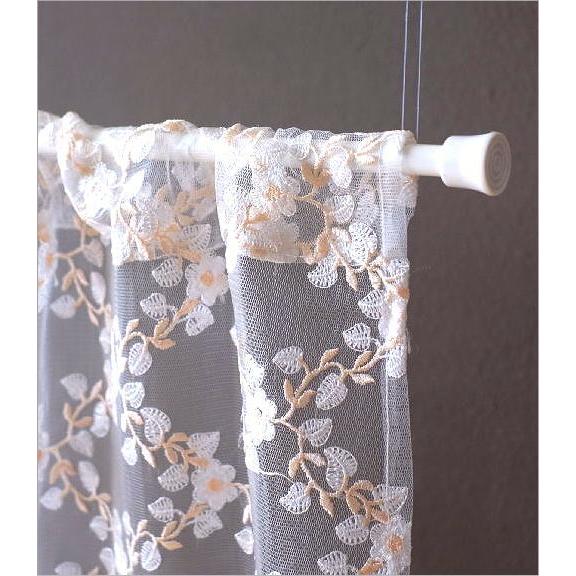 レース様♡バランスカフェカーテン♡花柄♡総刺繍♡レース♡丈20×135×3枚 カフェカーテン レース おしゃれ レースカーテン 45cm 花柄 コットン