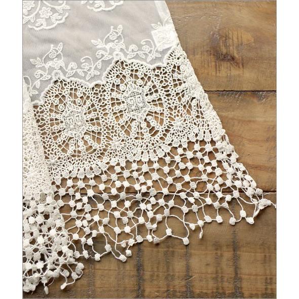 カフェカーテン レース おしゃれ 45cm丈 刺繍 トイレ 洗面所 キッチン