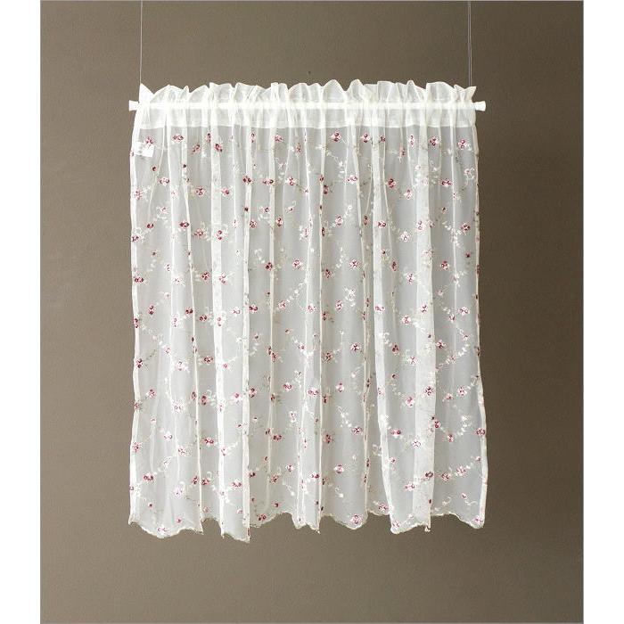 カフェカーテン おしゃれ かわいい チュールレース レースカーテン