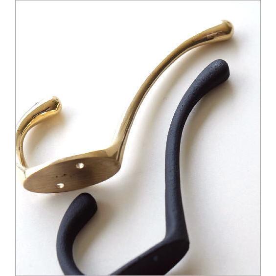 フック 壁 壁掛け シンプル おしゃれ ブラス スリム 大きめ ウォール