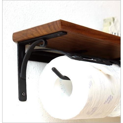 驚きの値段で】トイレットペーパーホルダー 2連 真鍮 棚付き ダブル