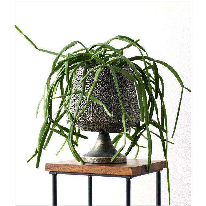 鉢カバー アイアン アンティーク風 高台 花器 植木鉢 観葉植物