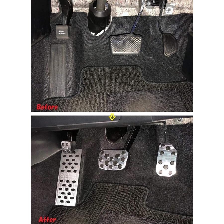 TOYOTA トヨタ ノア ヴォクシー エスクァイア ハリアー エスティマ 専用 アルミペダル フルセット ペダル 工具不要 はめ込み式