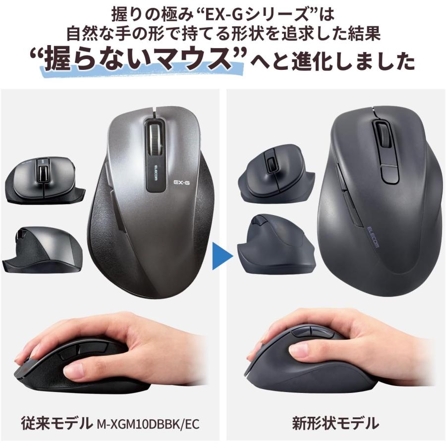 ELECOM（エレコム） マウス ワイヤレスマウス EX-G 無線2.4GHz 静音 M