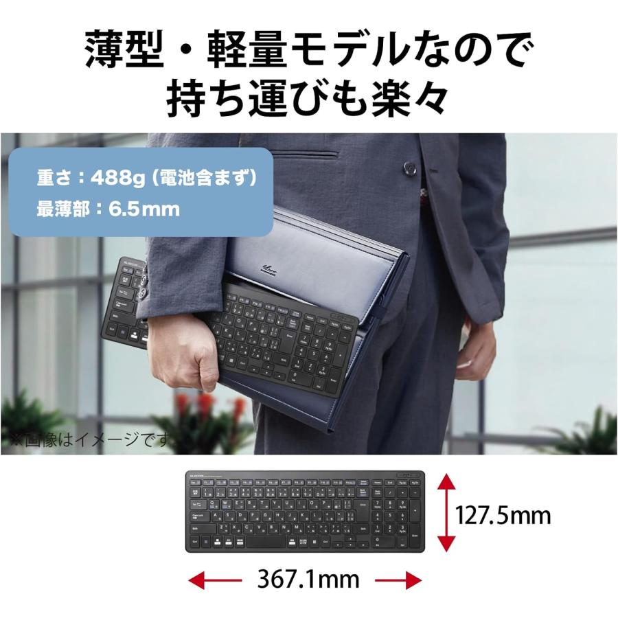 ELECOM（エレコム） キーボード USB-A ワイヤレス レシーバー付属