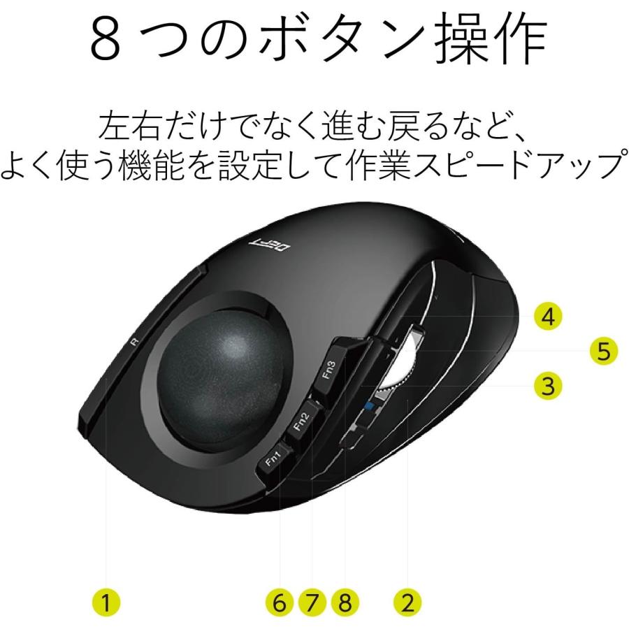 ELECOM（エレコム） マウス ワイヤレス レシーバー付属 トラックボール