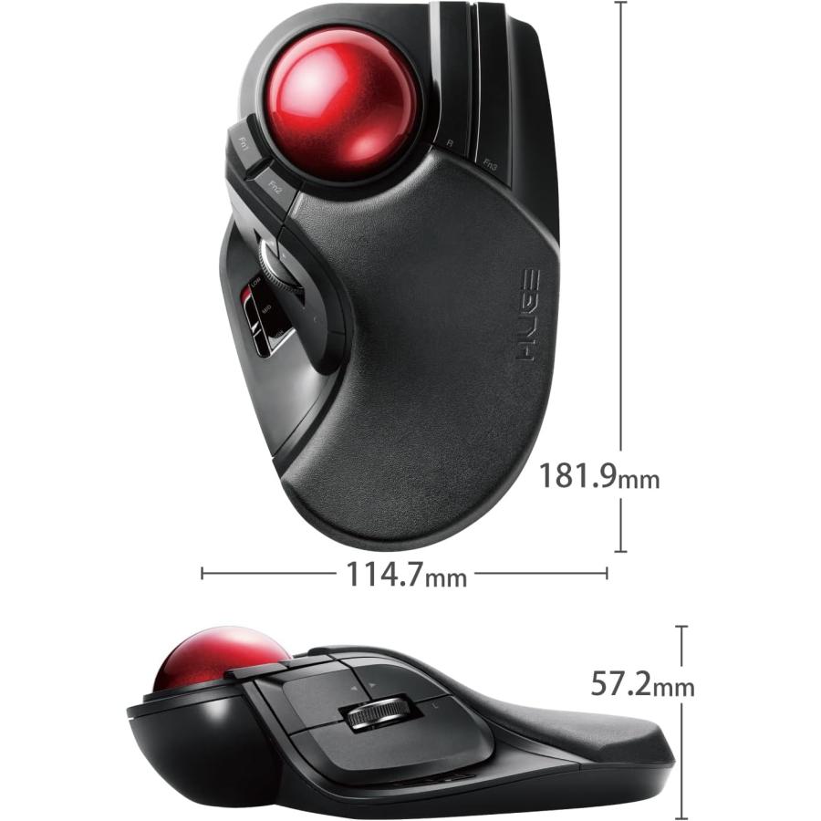 (未使用･未開封品)　エレコム トラックボールマウス ワイヤレス 大玉 8ボタン チルト機能 ブラック M-HT1DRBK wyeba8q ELECOM（エレコム） トラックボールマウス ワイヤレス 大玉 8ボタン