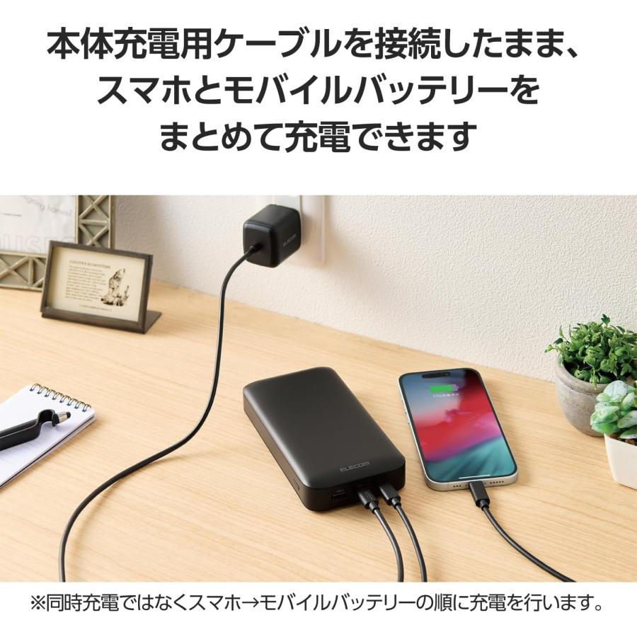 ELECOM（エレコム） モバイルバッテリー 20000mAh 合計75W / 65W (単