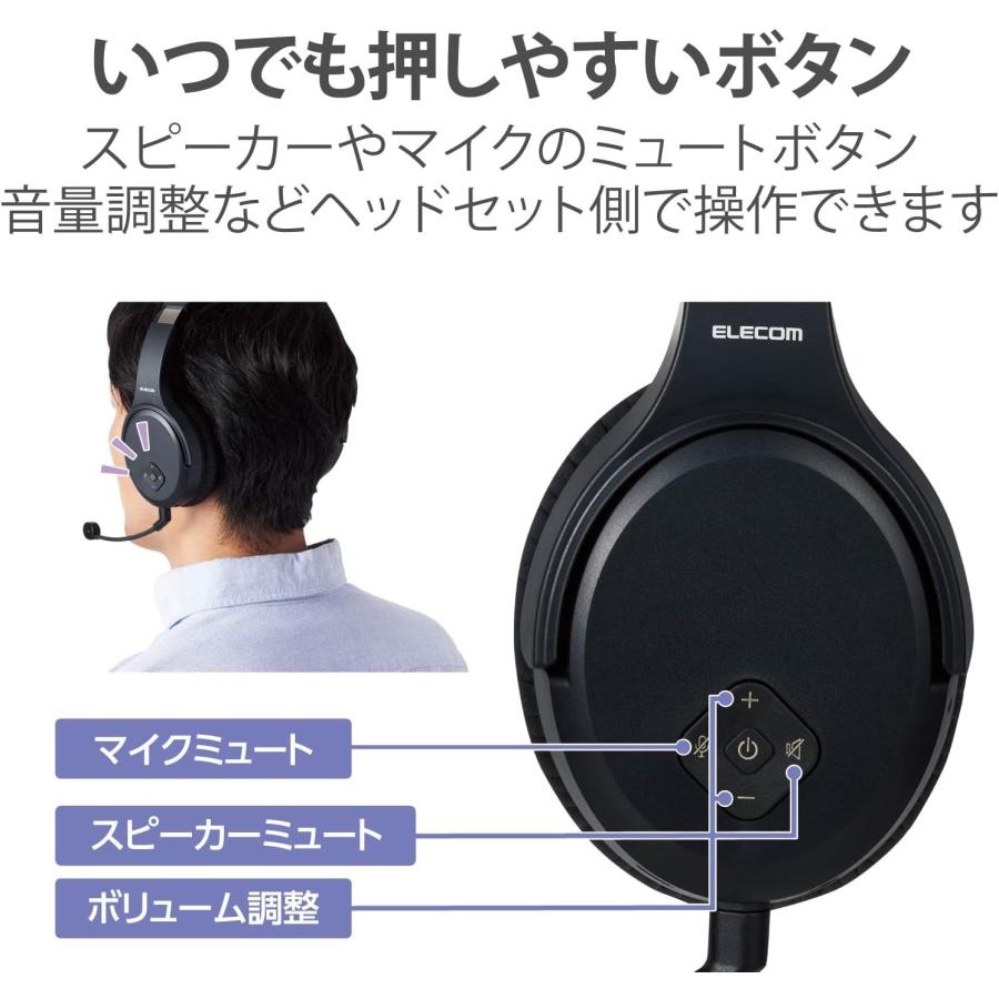 ELECOM（エレコム） ヘッドセット 2.4GHzワイヤレス/USB接続 低遅延