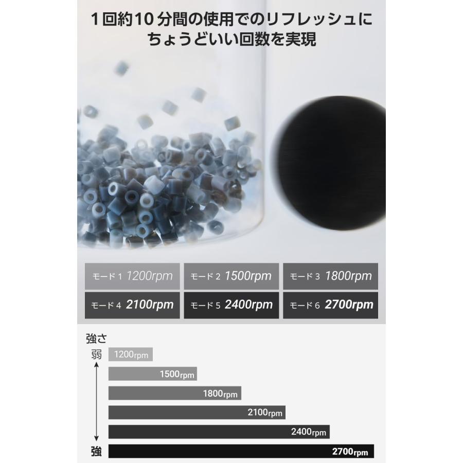 エレコム リフレッシュガン ECLEAR インパクトモデル ハイパワーモデル スマートスピードモード搭載 6段階強さ調整 ブラック ELECOM HCR-GN04BKの画像