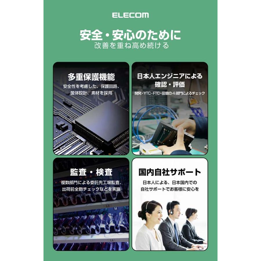 エレコム 半固体モバイルバッテリー 10000mAh 35W Type-C×2 USB-A モバイル バッテリー 半固体リチウム電池 残量表示 ホワイト DE-C86-10000WHの画像