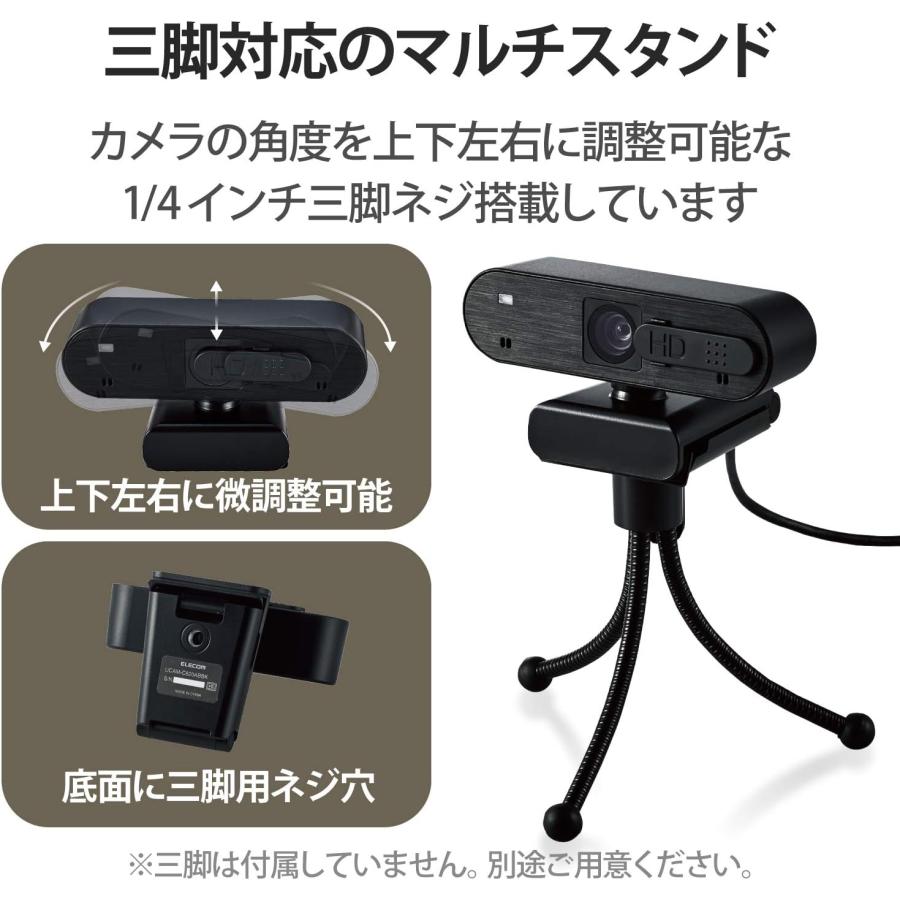 ELECOM（エレコム） WEBカメラ フルHD 1080p 30FPS 200万画素 オート