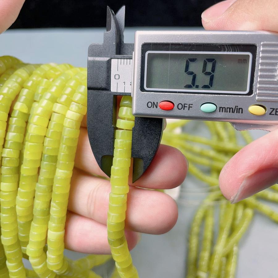 PROME 天然石 パイロフィライト 円柱 ビーズ 連材 NO.ME07 : 天然石