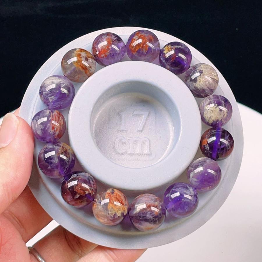 PROME 天然石 ガーデンアメジスト 14mm ブレスレット NO.P1404