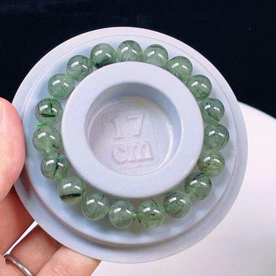 PROME 天然石 グリーンルチルクォーツ(モザンビーク産) 10mm PROME 天然石 グリーンルチルクォーツ(モザンビーク産) 10mm