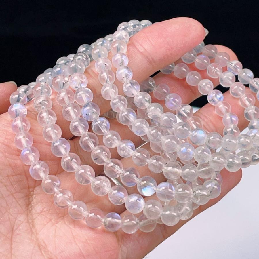 PROME 天然石 ブルームーンストーン 6mm ブレスレット NO.P1426 