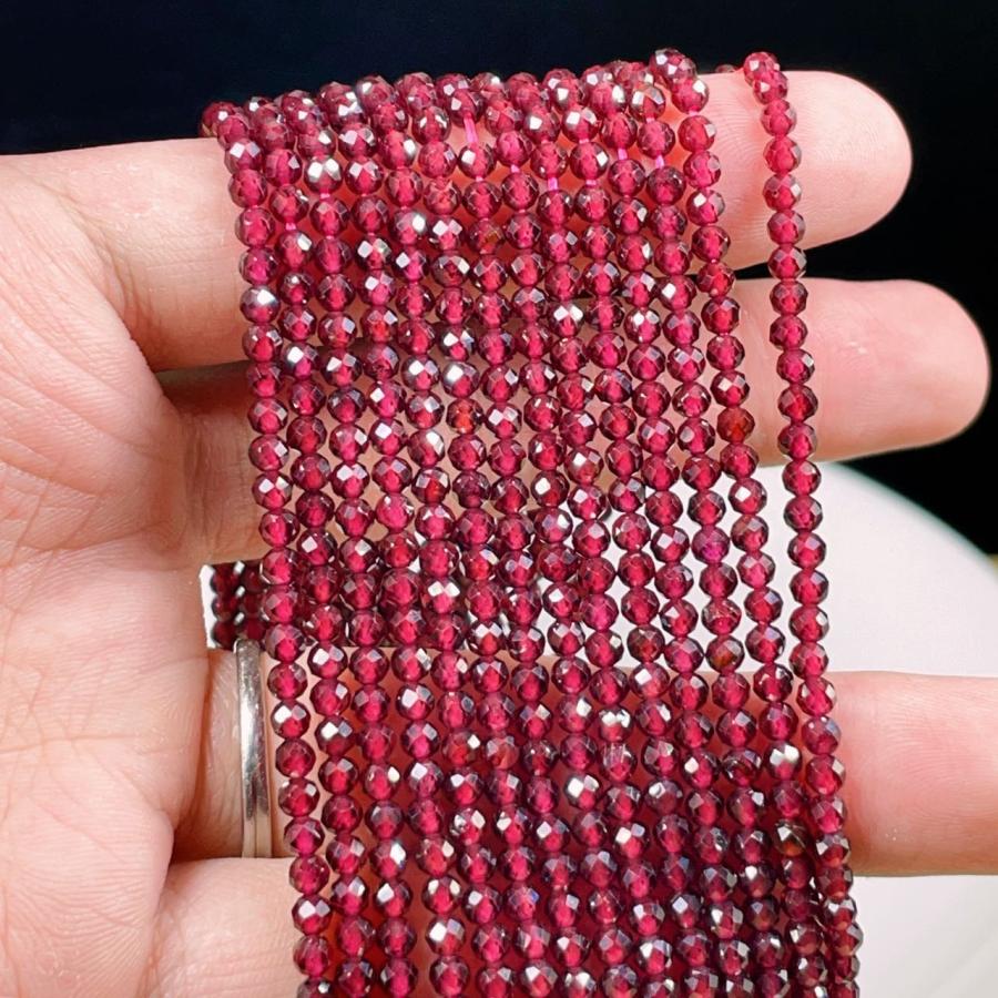 PROME 天然石 ガーネット 3-4mm 連材 NO.P1506 : 天然石工場直売店